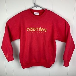 Vintage Bloomingdale’s New York Sweatshirt Red Women’s Medium Made In USA